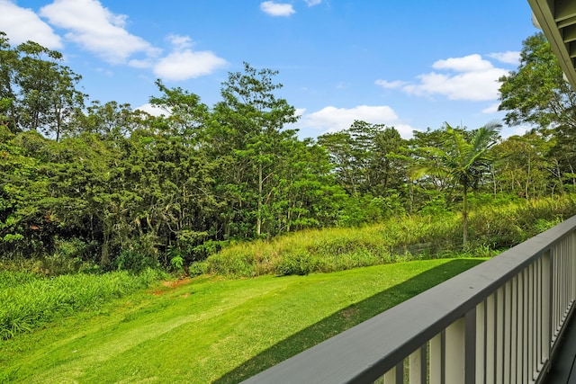 3968 Pai St, Kalaheo, HI 96741 - view of green lawn featuring a balcony