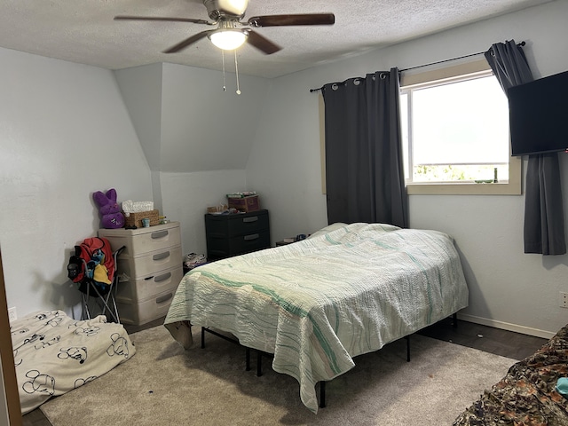 15-1672 28th Ave, Keaau, HI 96749 - bedroom featuring a textured ceiling, a ceiling fan, and carpet flooring