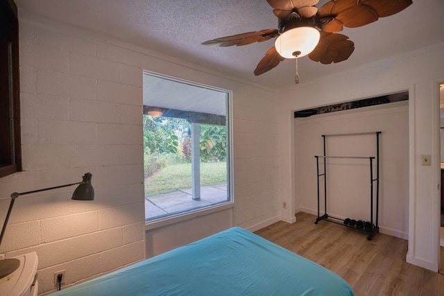 173 Opio Rd, Hilo, HI 96720 - bedroom featuring light wood-style flooring, crown molding, and ceiling fan