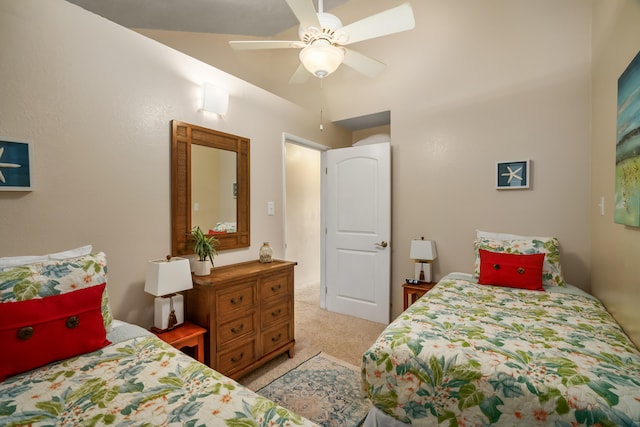 3411 Wilcox Rd Unit Aiii9, Lihue, HI 96766 - bedroom featuring light colored carpet and a ceiling fan