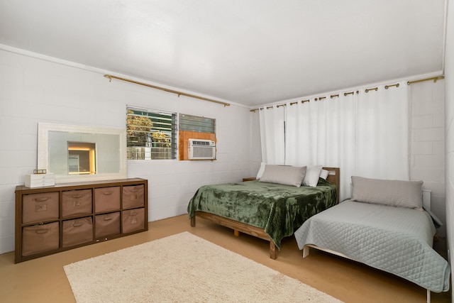 8562-B Elepaio Rd, Kekaha, HI 96752 - bedroom featuring cooling unit and concrete block wall