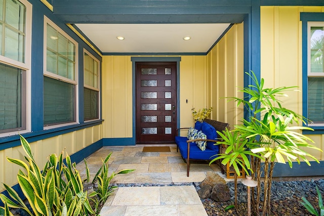 78-106 Holuakai St, Kailua-Kona, HI 96740 - property entrance featuring board and batten siding