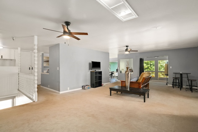 8562-B Elepaio Rd, Kekaha, HI 96752 - carpeted living area with ceiling fan and baseboards