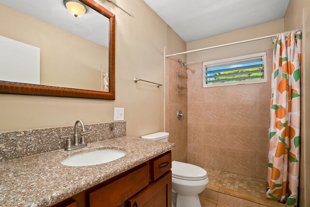 8562-B Elepaio Rd, Kekaha, HI 96752 - full bathroom with toilet, vanity, and tiled shower