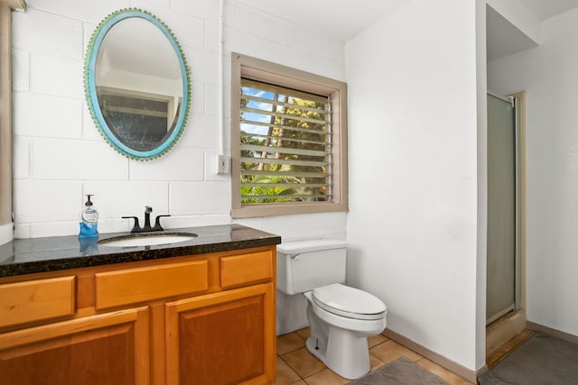 8562-B Elepaio Rd, Kekaha, HI 96752 - full bathroom featuring a stall shower, vanity, toilet, and tile patterned flooring