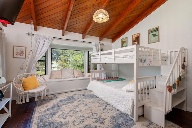 45-1070 Kalehua Rd, Honokaa, HI 96727 - bedroom with hardwood / wood-style floors and wooden ceiling