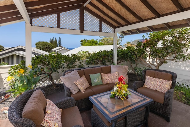 75-217 Nani Kailua Dr Unit 149, Kailua-Kona, HI 96740 - view of patio / terrace featuring an outdoor living space