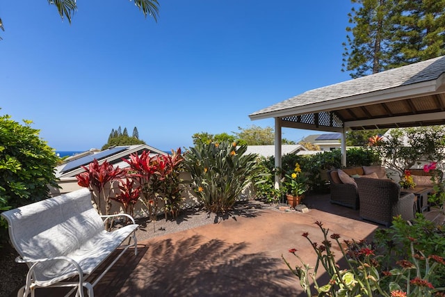 75-217 Nani Kailua Dr Unit 149, Kailua-Kona, HI 96740 - view of patio / terrace featuring a gazebo and an outdoor living space