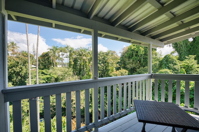 334 Kauila St Unit 5And 6, Hilo, HI 96720 - wooden deck with view of scattered trees