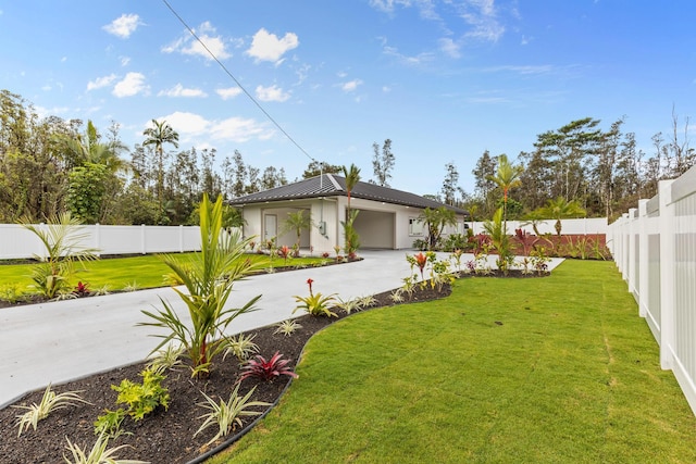 16-2072 Bamboo Dr, Pahoa, HI 96778 - view of yard with an attached garage and driveway