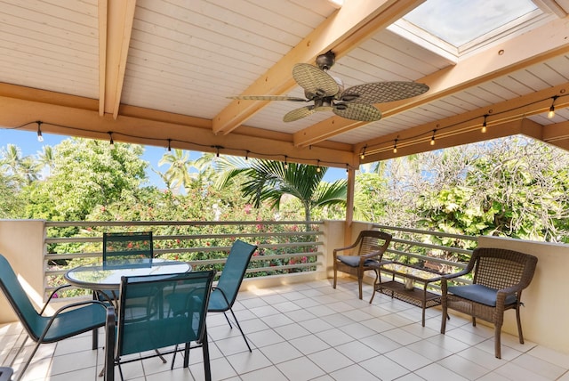 77-112 Nahale Pl, Kailua-Kona, HI 96740 - view of patio with a ceiling fan and outdoor dining area