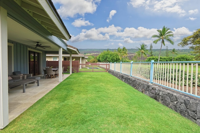 78-120 Holuakai St, Kailua-Kona, HI 96740 - view of yard featuring a patio area and a ceiling fan