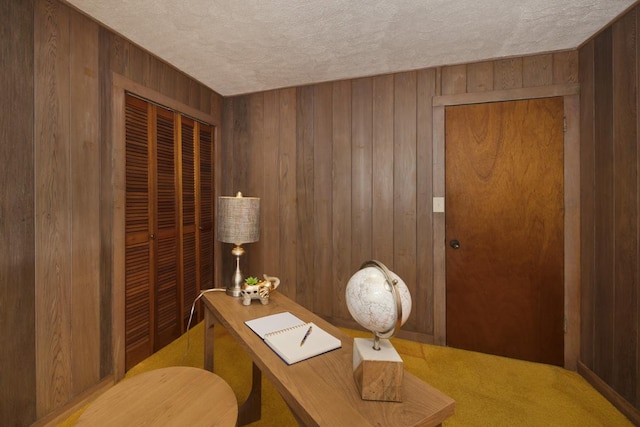 27-296 Kaieie Rd, Papaikou, HI 96781 - home office featuring wood walls and a textured ceiling
