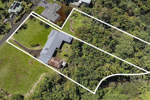 27-296 Kaieie Rd, Papaikou, HI 96781 - aerial overview of property's location with property boundaries highlighted