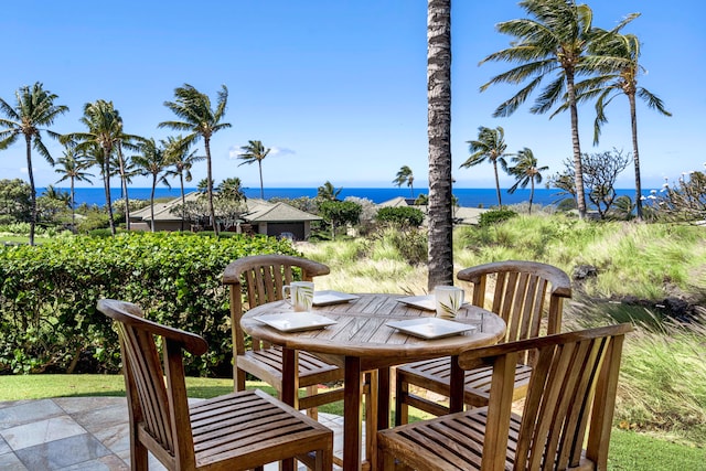 62-3600 Amaui Pl Unit F102, Kamuela, HI 96743 - view of patio / terrace with a water view