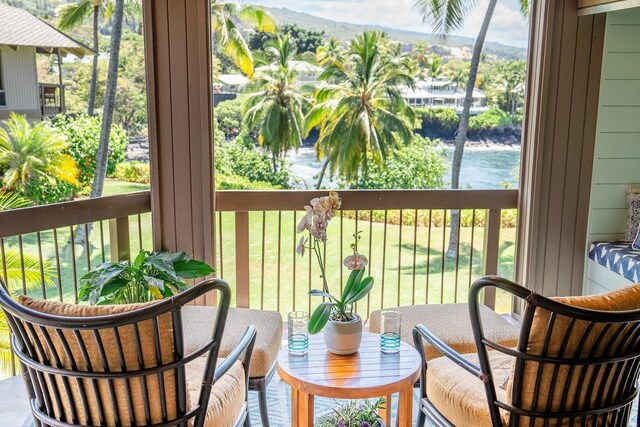 78-261 Manukai St Unit 3403, Kailua-Kona, HI 96740 - balcony featuring outdoor dining space and a mountain view