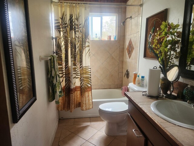 16-2126 Sugarcane Ln, Pahoa, HI 96778 - full bath featuring shower / bathtub combination with curtain, vanity, tile patterned flooring, and toilet