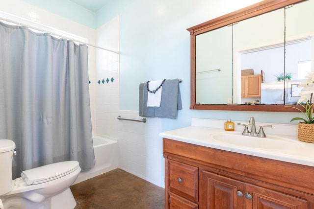 73-1125 Hamanamana St, Kailua-Kona, HI 96740 - bathroom featuring toilet, vanity, and shower / tub combo