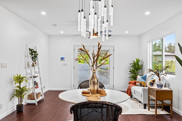 16-2097 Azure Dr, Pahoa, HI 96778 - dining room with wood finished floors, recessed lighting, and baseboards