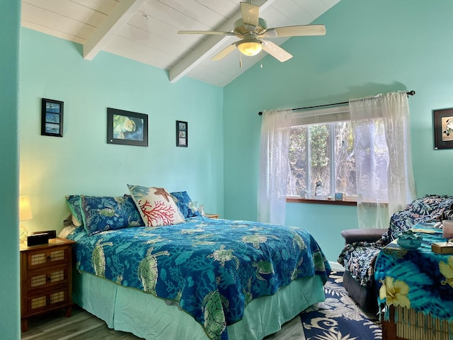 92-8414 Bamboo Ln, Ocean View, HI 96737 - bedroom with wood finished floors and ceiling fan