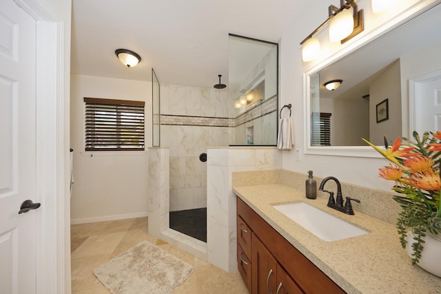 12-160 Moanauli Loop, Pahoa, HI 96778 - full bath featuring vanity, walk in shower, and baseboards