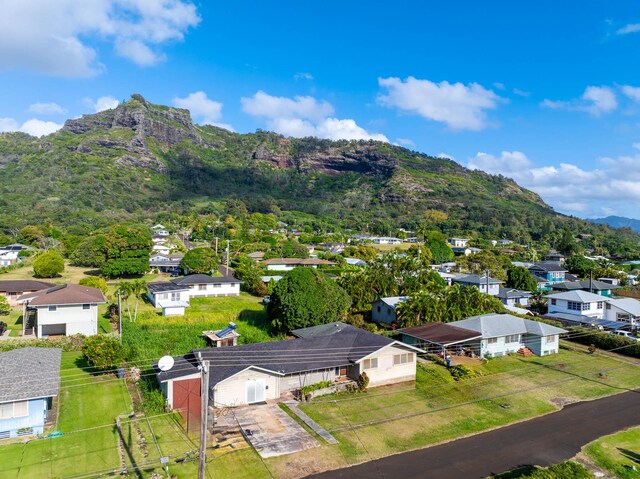 267 Hookipa Rd, Kapaa, HI 96746 - aerial perspective of suburban area with a mountain backdrop