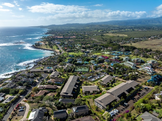 1870 Hoone Rd Unit 600, Koloa, HI 96756 - aerial perspective of suburban area with a water and mountain view