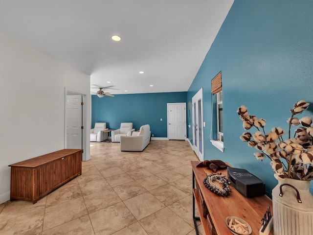 71-1371 Puu Kamanu Ln, Kailua-Kona, HI 96740 - corridor with recessed lighting, baseboards, and light tile patterned floors