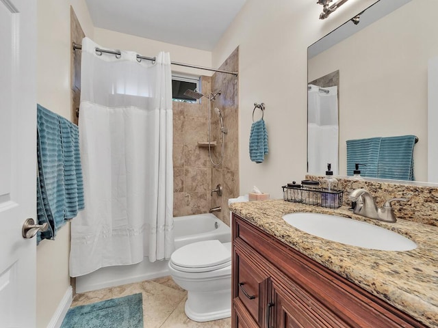 71-1371 Puu Kamanu Ln, Kailua-Kona, HI 96740 - full bath with shower / bath combination with curtain, vanity, toilet, and tile patterned flooring