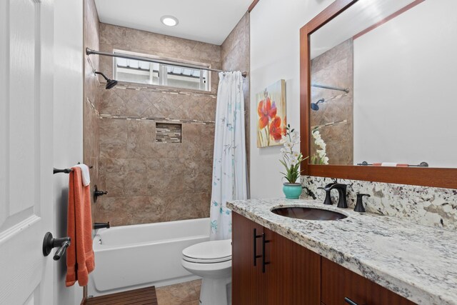 15-1594 22nd Ave, Keaau, HI 96749 - full bathroom with shower / tub combo, vanity, and toilet