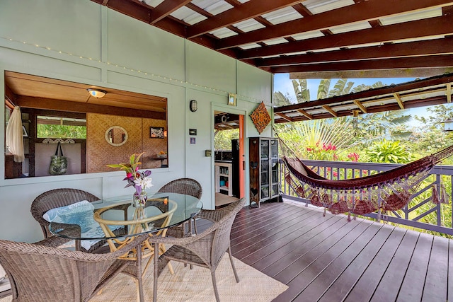 12-7003 Kaihulali St, Pahoa, HI 96778 - deck featuring outdoor dining space