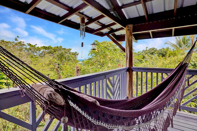 12-7003 Kaihulali St, Pahoa, HI 96778 - view of wooden terrace