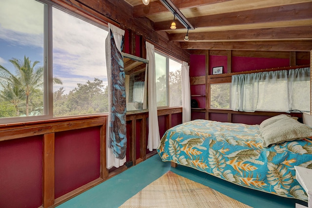 12-7003 Kaihulali St, Pahoa, HI 96778 - bedroom with finished concrete floors and vaulted ceiling