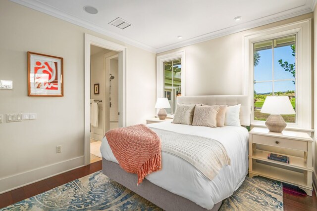 2640 Uluwehi St, Koloa, HI 96756 - bedroom featuring wood finished floors, baseboards, and ornamental molding
