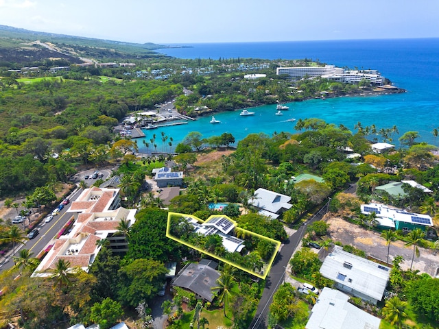 78-134 Holua Rd, Kailua-Kona, HI 96740 - aerial overview of property's location with a large body of water and property boundaries highlighted