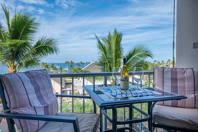 75-5766 Kuakini Hwy Unit 503, Kailua-Kona, HI 96740 - balcony featuring outdoor dining area