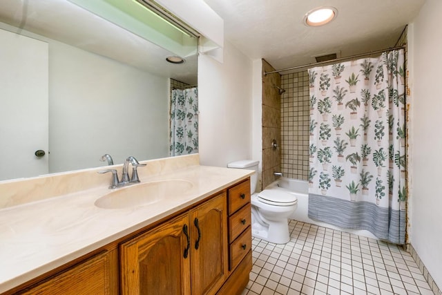 75-6026 Alii Dr Unit 5206, Kailua-Kona, HI 96740 - full bathroom with vanity, shower / bath combo, toilet, and tile patterned floors
