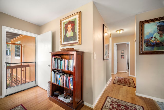 4911 Aliali Rd Unit 0002, Kapaa, HI 96746 - hall with wood finished floors and baseboards