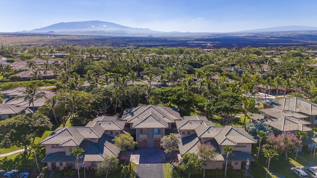 68-1125 Kaniku Dr Unit 2105, Kamuela, HI 96743 - aerial view of property and surrounding area featuring a mountain backdrop