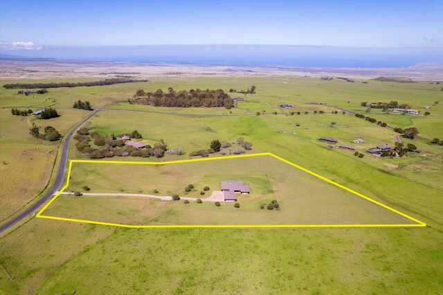 67-1027 Wainoenoe Rd, Kamuela, HI 96743 - aerial view of sparsely populated area with property boundaries highlighted and agricultural land