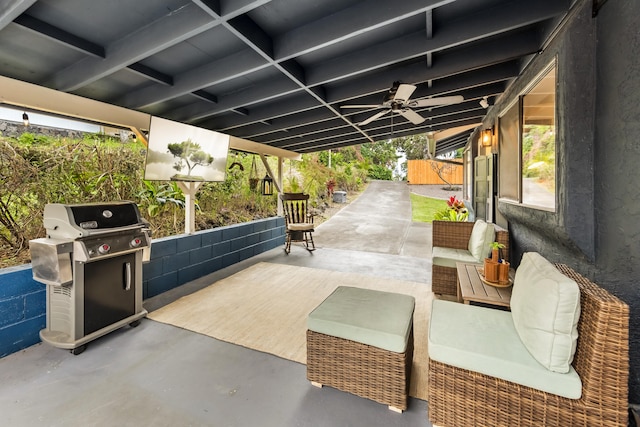 73-1099 Oluolu St, Kailua-Kona, HI 96740 - view of patio / terrace featuring a grill
