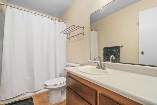 4720 Menehune Rd, Waimea, HI 96796 - bathroom featuring tile patterned flooring, vanity, and shower / bath combination with curtain