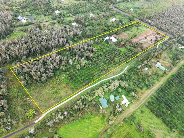 87-2814 Hawaii Belt Rd, Captain Cook, HI 96704 - view of rural area with property parcel outlined