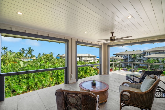 1647 Kelaukia St, Koloa, HI 96756 - view of patio with a ceiling fan
