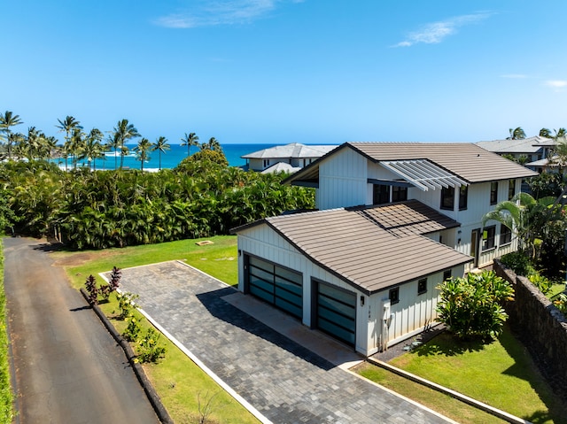 1647 Kelaukia St, Koloa, HI 96756 - aerial view of property and surrounding area with a large body of water