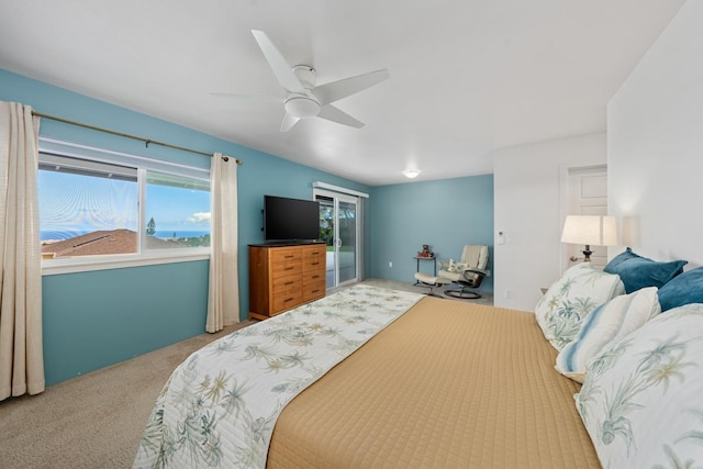 73-3725 Kaimalolo Pl, Kailua-Kona, HI 96740 - bedroom with carpet floors and ceiling fan