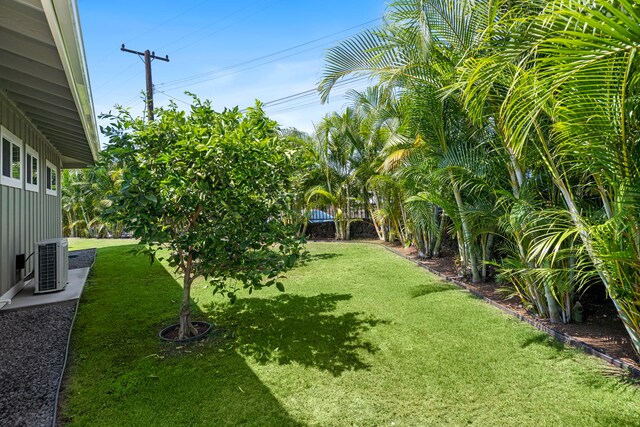 75-5726 Lamaokeola St, Kailua-Kona, HI 96740 - view of green lawn with central AC