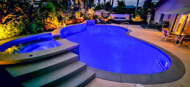 2481 Kanio St, Lihue, HI 96766 - view of pool featuring a patio area and a pool with connected hot tub