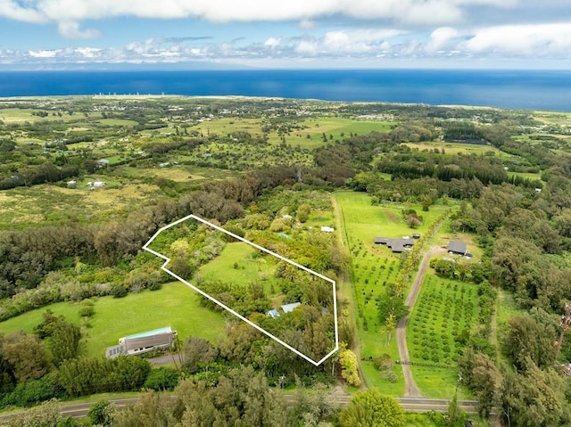 55-2251 Kynnersley Rd, Hawi, HI 96719 - aerial view of sparsely populated area with property boundaries highlighted and a nearby body of water