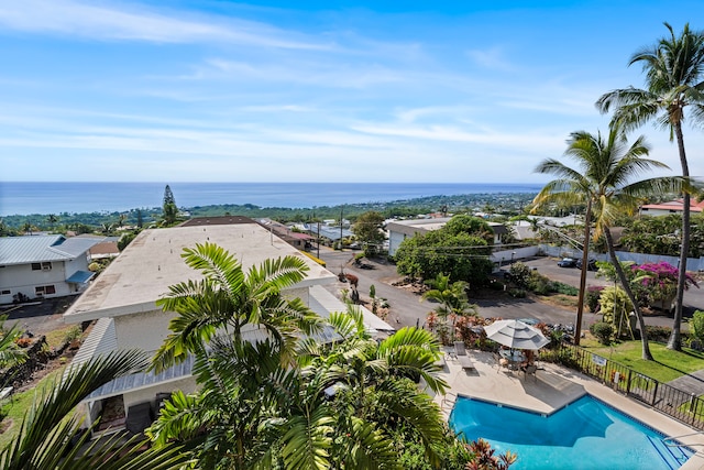 77-301 Noelani Way Unit 36, Kailua-Kona, HI 96740 - aerial view of a pool area and a nearby body of water
